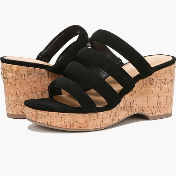 Sam Edelman Yukon Platform Wedge Sandal Size 8 BLACK - Picture 9 of 11